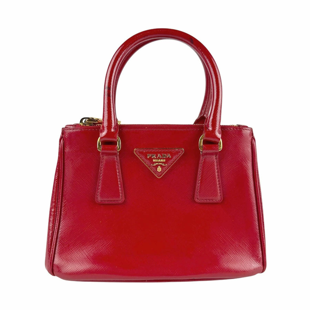Prada 2way Shoulder Bag Patent Vernis Leather Red - Picture 1 of 5